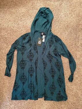 NWT Torrid x Disney's Haunted Mansion Green Longline Cardigan - Size 0